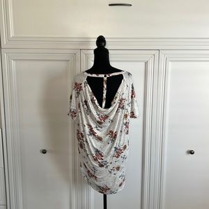 Maurice’s draped neck shirt with cute detain back